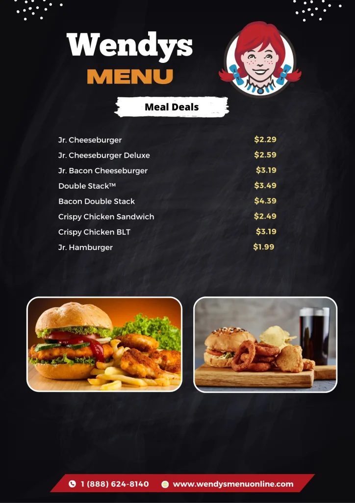 Wendys Meal Deals menu